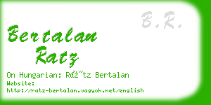 bertalan ratz business card